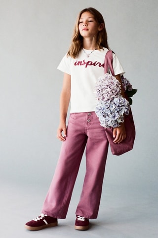 T-shirt en coton brodé - Blanc