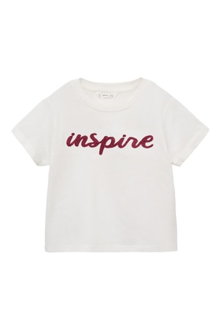 T-shirt en coton brodé - Blanc