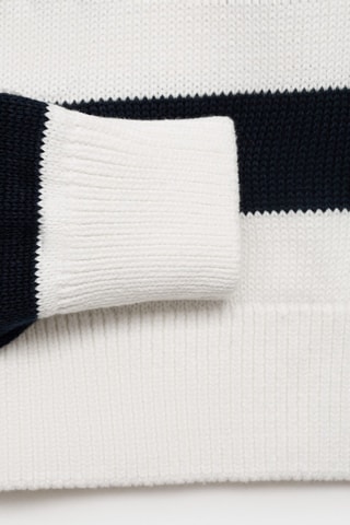 Pull-over maille col polo - Blanc