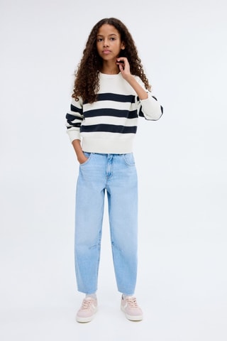 Pull-over maille col polo - Blanc