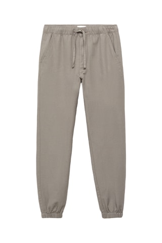 Pantalon jogging lin coton - Kaki