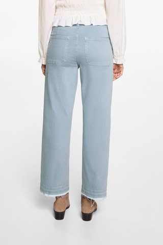 Jean style jupe-culotte poches - Bleu
