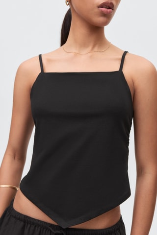 Top foulard pointe - Noir