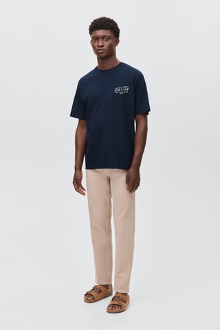 T-shirt imprimé manches courtes - Bleu marine