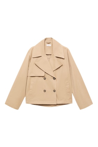 Trench court croisé - Beige
