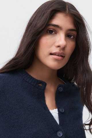 Cardigan maille boutons - Bleu marine