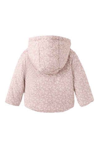 Anorak motif floral imitation mouton - Rose
