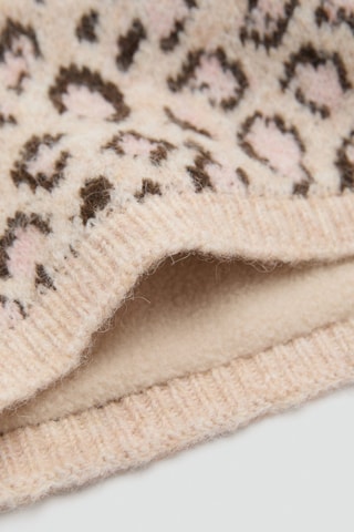 Écharpe imprimée léopard - Beige