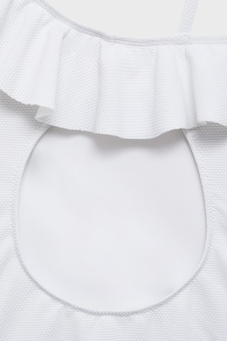 Maillot de bain asymétrique volant - Blanc