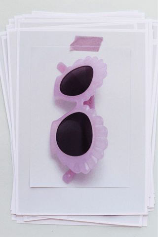 Lunettes de soleil monture coquillage - Marron clair