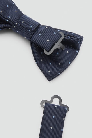 nœud papillon pois - Bleu marine
