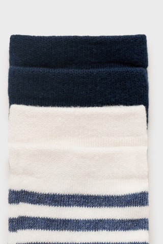 Pack 2 paires de chaussettes combinées - Bleu marine