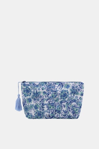 Trousse de toilette matelassée imprimée - Bleu