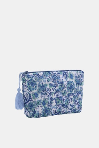 Trousse de toilette matelassée imprimée - Bleu