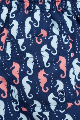 Maillot de bain imprimé hippocampe - Bleu marine