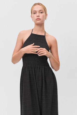 Robe longue emmanchures américaines - Noir