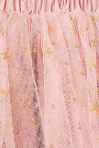 Jupe velours étoiles - Rose clair
