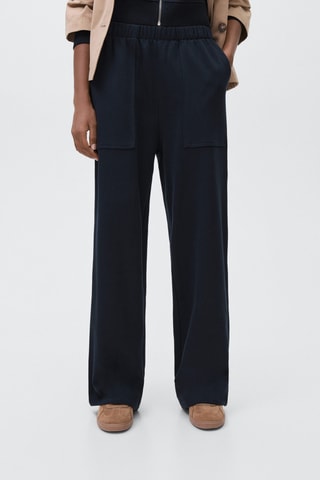 Jogging coton coutures - Bleu marine
