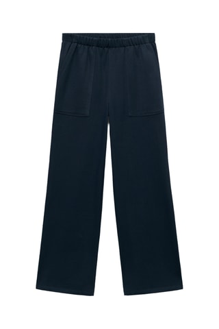 Jogging coton coutures - Bleu marine
