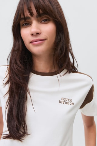 T-shirt en coton imprimé - Blanc