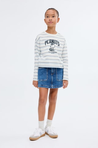 T-shirt brodé Snoopy - Bleu