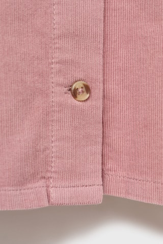 Blouse en velours côtelé col Claudine - Rose
