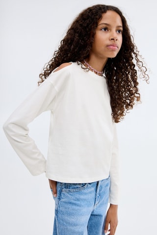 T-shirt cut out - Blanc