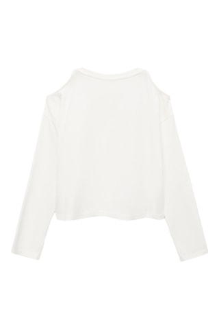 T-shirt cut out - Blanc