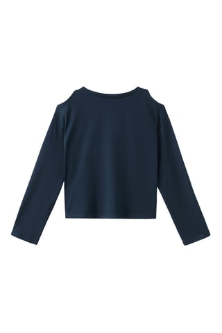 T-shirt cut out - Bleu marine