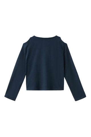 T-shirt cut out - Bleu marine