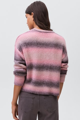 Pull-over maille multicolore - Rose clair