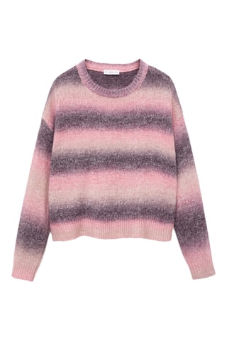 Pull-over maille multicolore - Rose clair
