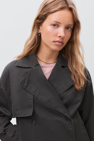Trench court enduit - Anthracite