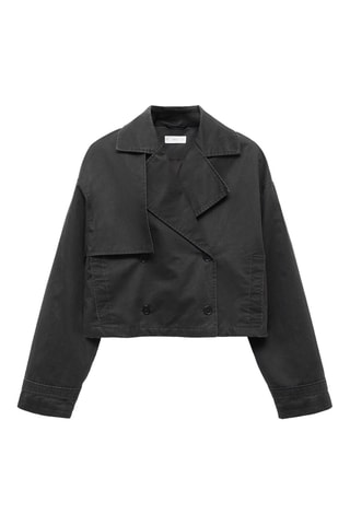 Trench court enduit - Anthracite