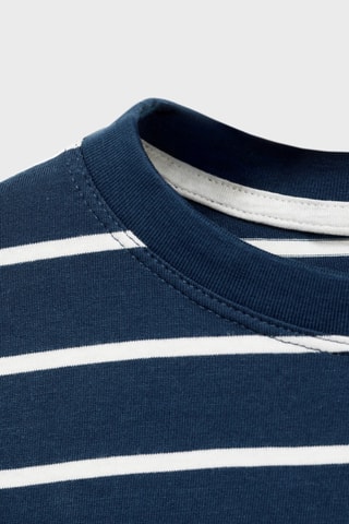 Pyjama long à rayures - Bleu marine