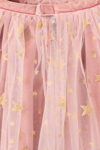 Cape tulle étoiles paillettes - Rose clair