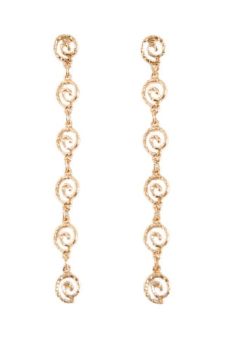 Boucles d'oreilles pendantes spirale