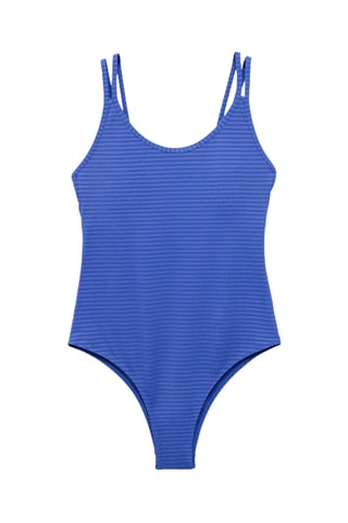 Maillot de bain texturé - Bleu marine