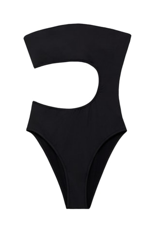Maillot de bain asymétrique ouverture - Noir