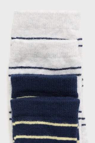 Lot 2 paires chaussettes rayures - Vert clair