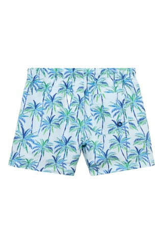 Maillot de bain imprimé palmiers - Bleu