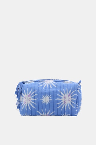 Trousse de toilette matelassée imprimée - Bleu