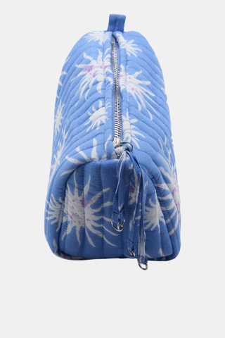 Trousse de toilette matelassée imprimée - Bleu