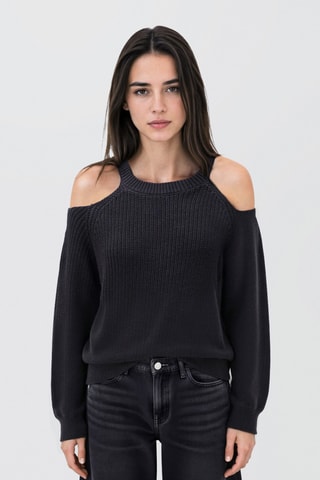 Pull manches à découpe - Anthracite
