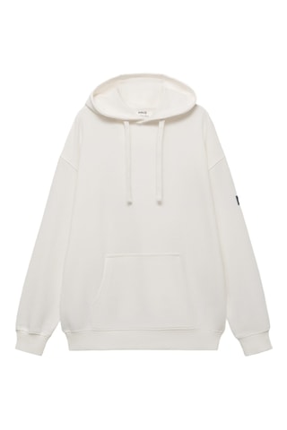 Sweater à capuche coton - Blanc