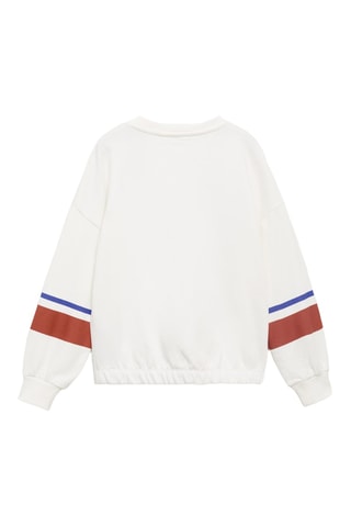 Sweat-shirt coton imprimé - Blanc