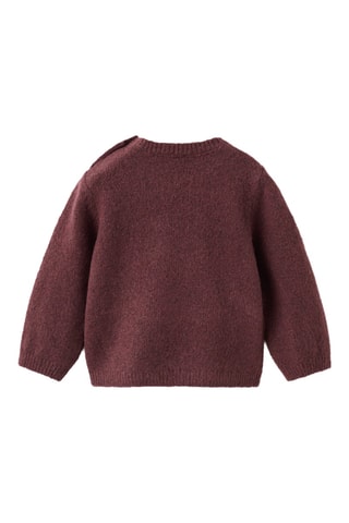Pull-over maille ourson - Rouge foncé