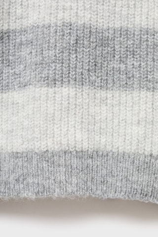 Pull-over en maille à rayures - Gris