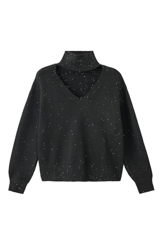 Pull-over maille sequins - Noir