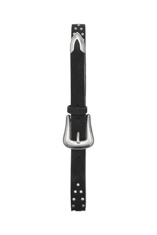 Ceinture cuir rivets - Noir
